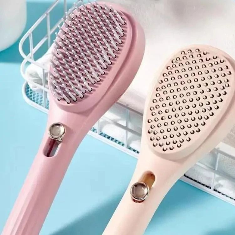 Self Cleaning Hairbrush with Scalp Massage Anti Static Retractable Hair Comb