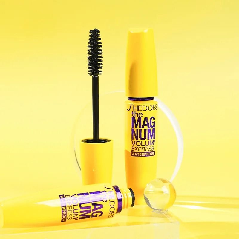 4D Black Waterproof Mascara Lengthening Thickening and Curling Liquid Fiber Lash Makeup
