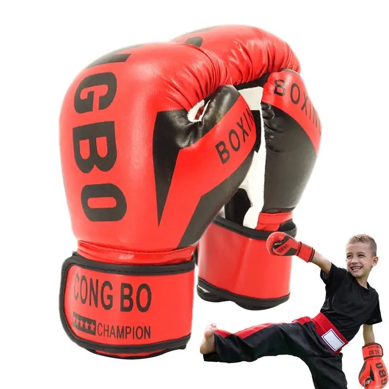 Kids Boxing Gloves for Training & Sparring - Youth Punching Practice Gloves with Secure Wrist Strap