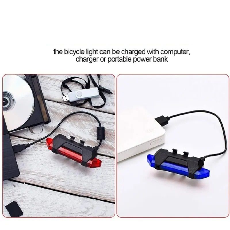Rechargeable Bicycle Rear LED Taillight for Night Riding Safety