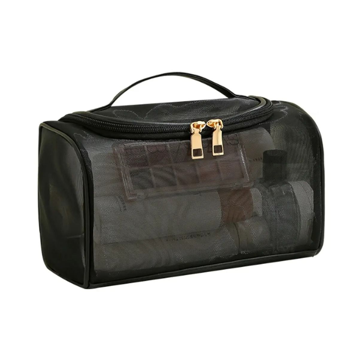 Transparent Large-Capacity Travel Makeup and Toiletry Bag