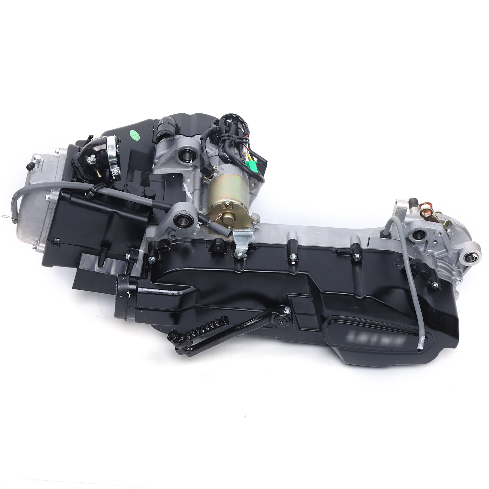 4 Stroke 150CC ATV Go-Kart Engine, GY6 Air Cooled CVT Auto Clutch Motor Long Case, Durable Replacement Engine