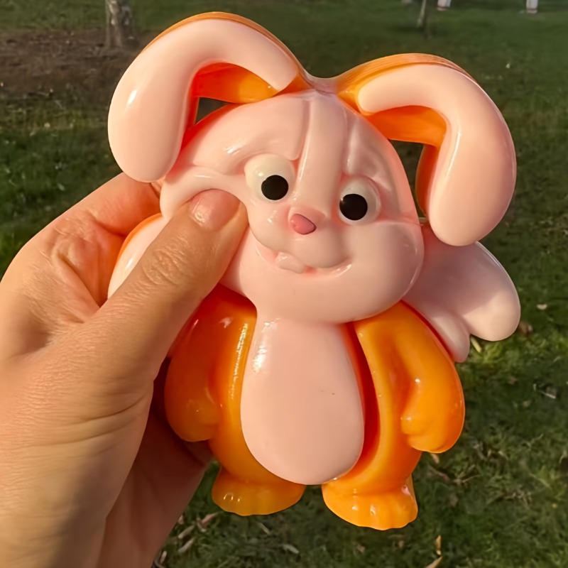 Squishy Bunny Fidget Toy Stress Relief Rabbit Squeeze Toy for Girls