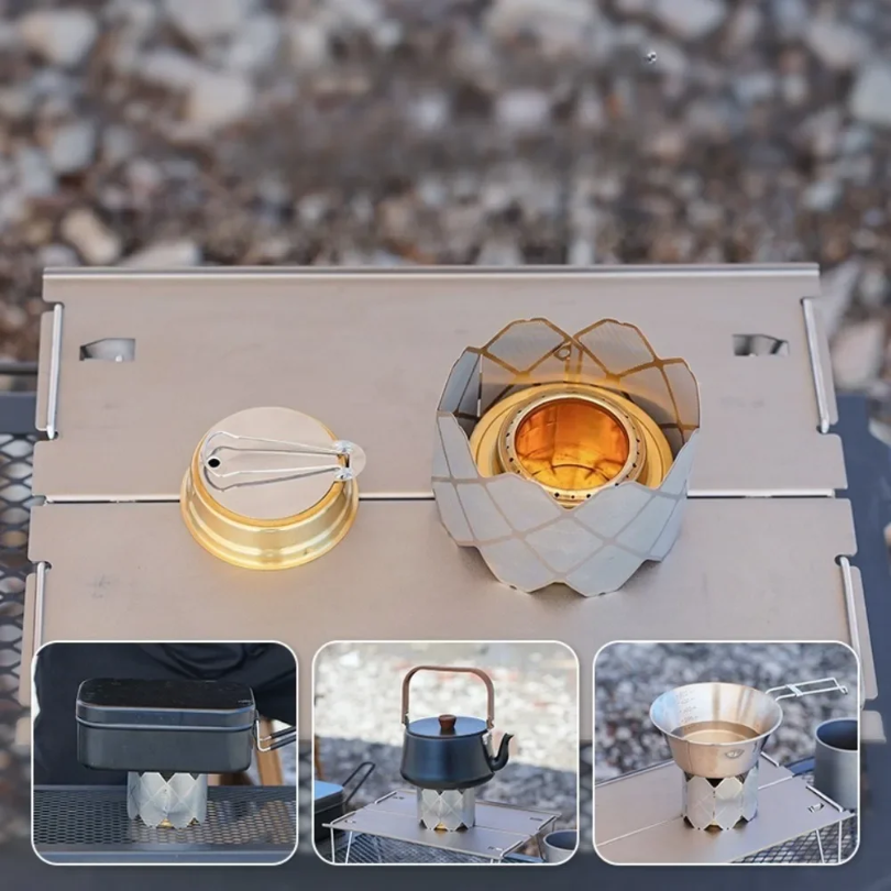 Ultra Light Windproof Camping Stove Stainless Steel Burner Shield