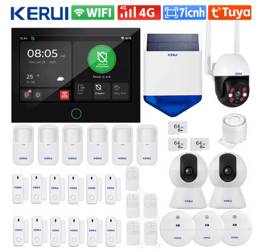 KERUI G70 Tuya Smart Home Alarm System – WiFi + 4G with 7 Touchscreen Panel