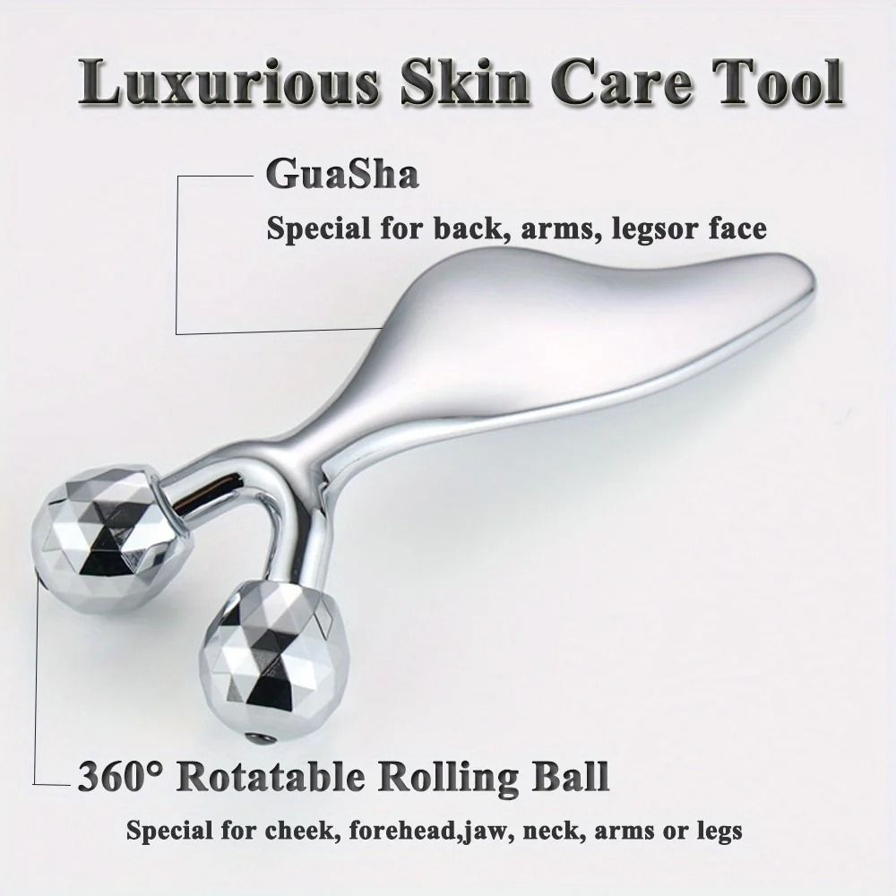 2 in 1 Facial Roller and Gua Sha Massage Tool