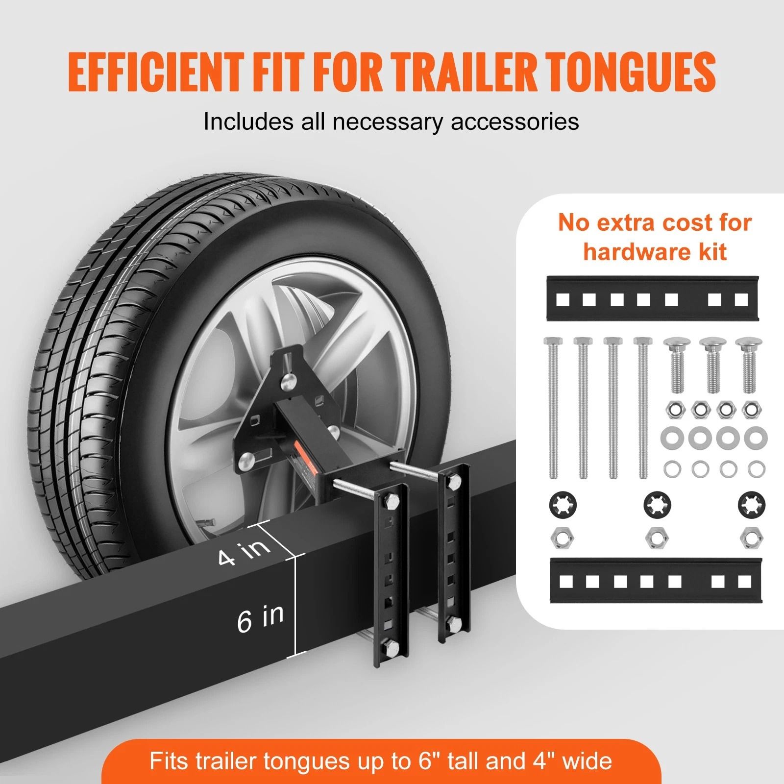 Trailer Tire Carrier Mount Lug Stud Wheels Heavy Duty, Adjustable Holder