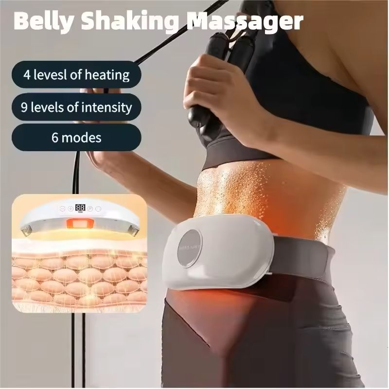 Electric Belly Massager Belt with Heat and Vibration