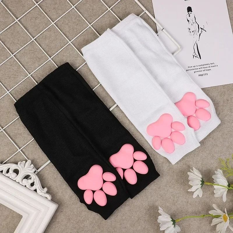 3D Cat Paw Sleeve Sun Protection Arm Cover Spandex Cat Paw Cosplay Gloves