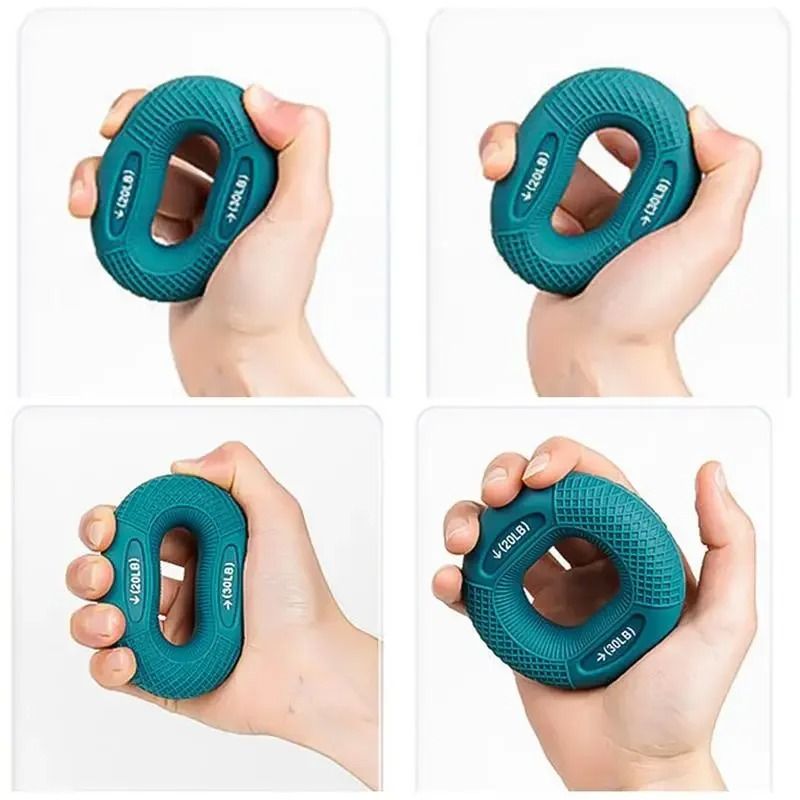 Silicone Finger Grip Strengthener Adjustable Resistance Hand Exercise Ring
