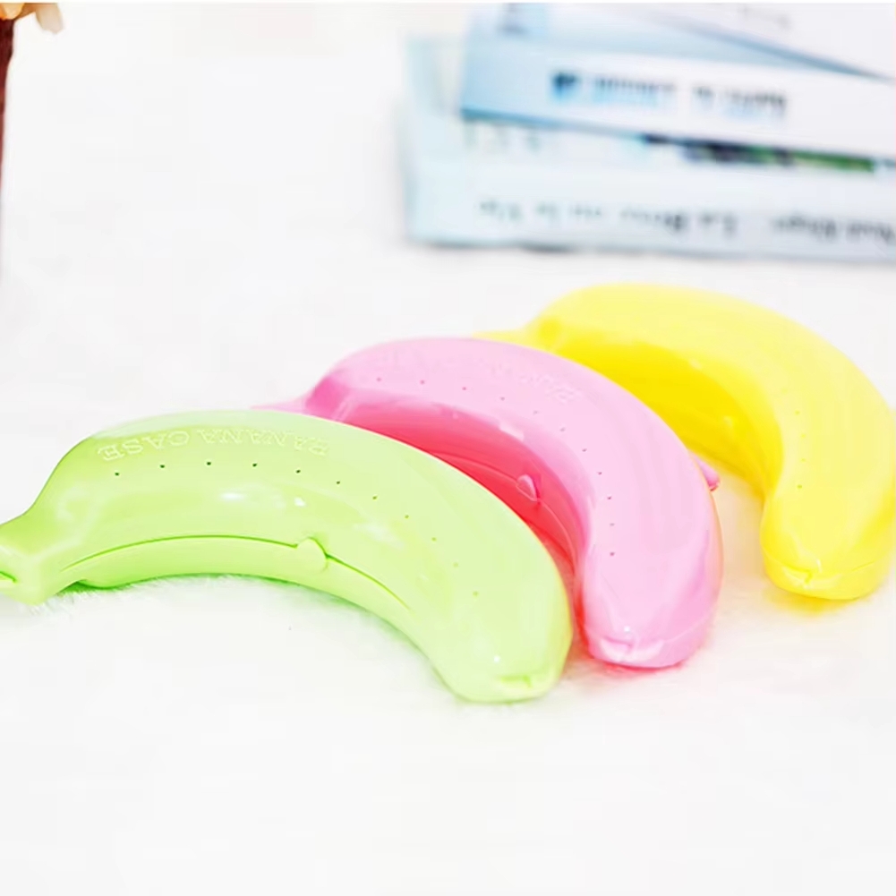 Portable Banana Save Case Box Flexible Travel Outdoor Storage Fresh Plastic Banana Shape