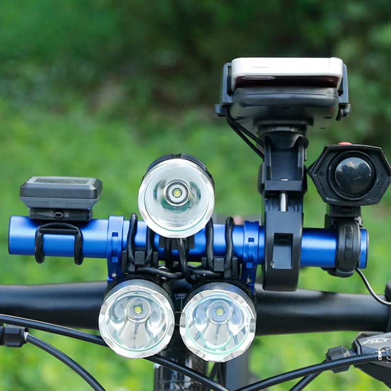 Mountain Bike Handlebar Extender Rack. Extended Bar Bracket for Road & MTB, Headlight Mount and Accessory Holder