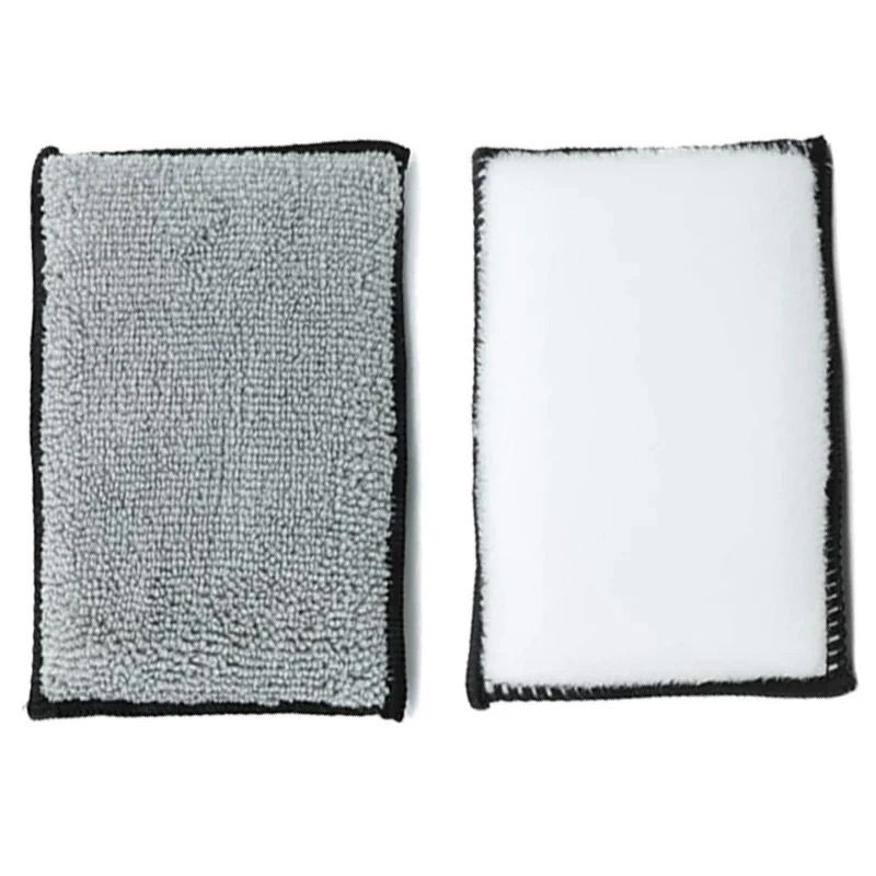 2-Piece Double-Sided Microfiber Scrubbing Sponges – Premium Auto Detailing & Leather Care Tools