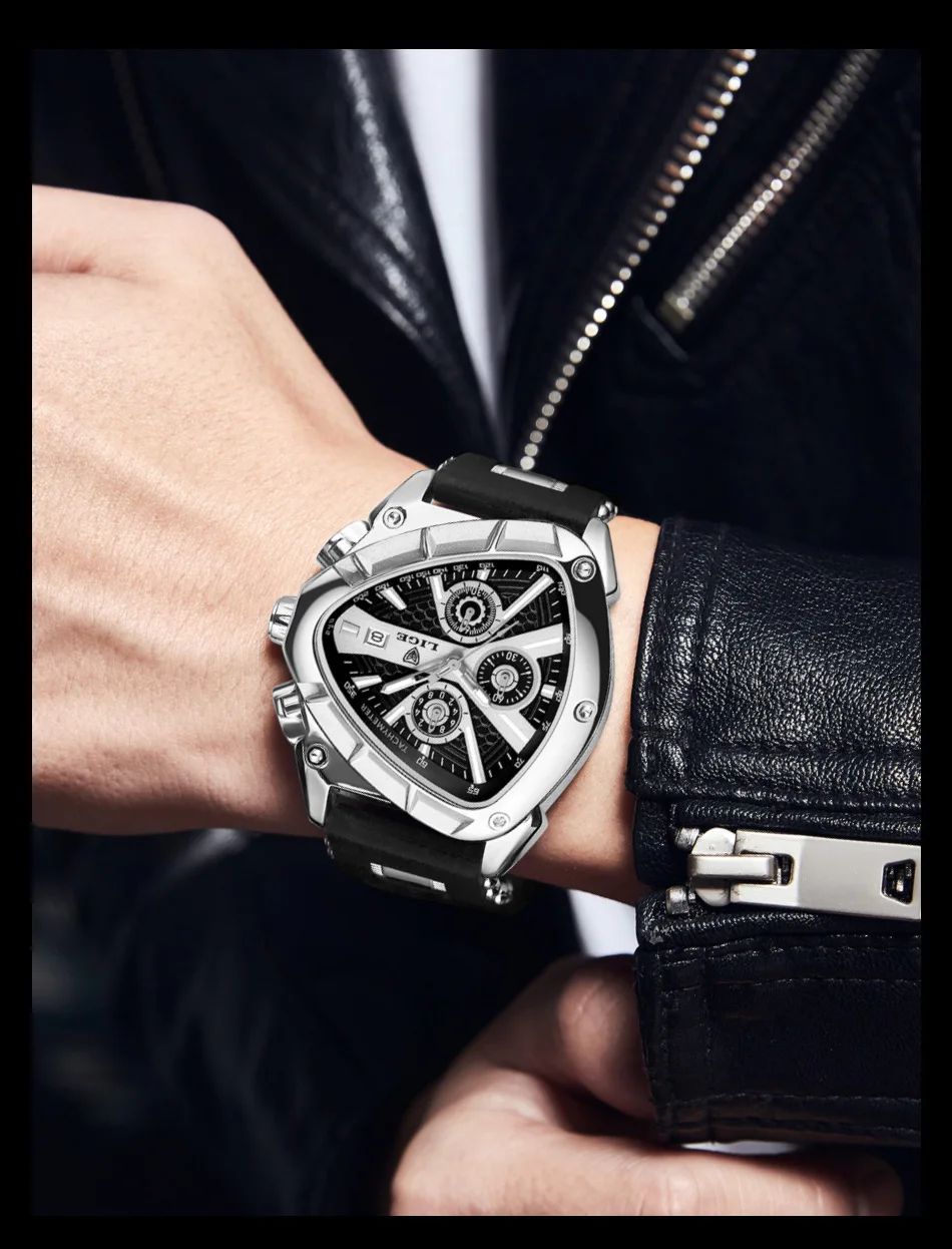 Luxury Waterproof Mens Quartz Watch with Large Dial