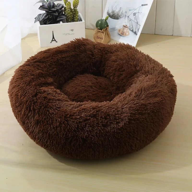 Plush Pet Nest Round Cat Dog Bed