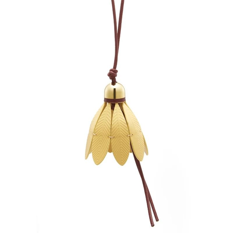 Leather Flower Bag Charm