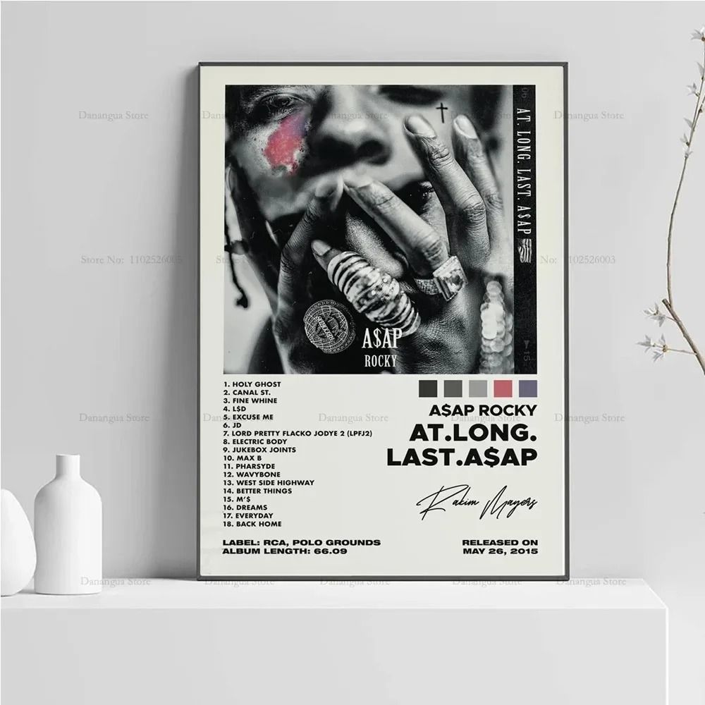 ASAP Rocky Poster Hip Hop Album Cover Wall Art Music Poster Print