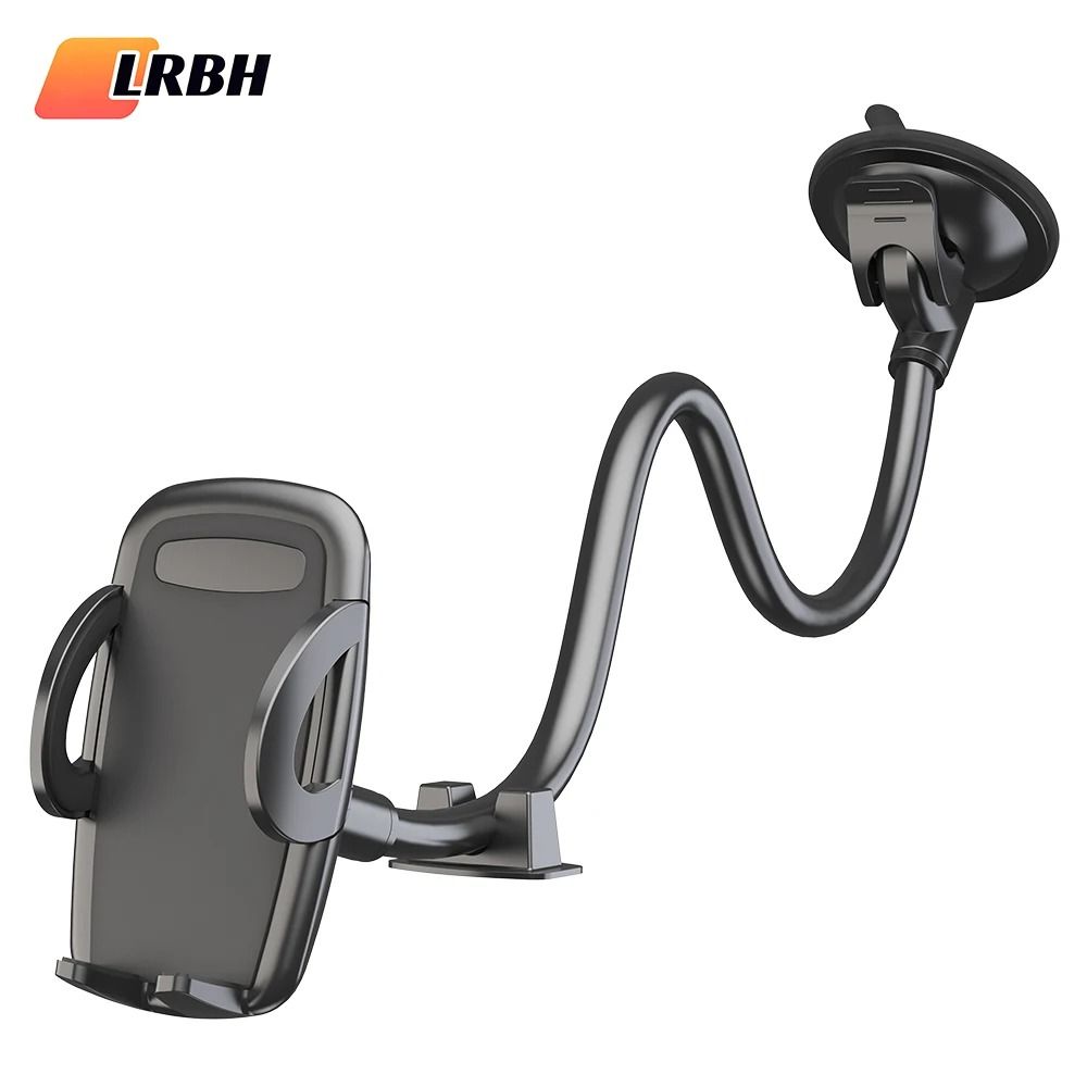 Solid Gooseneck Car & Truck Phone Mount | 11.8-Inch Long Arm Anti-Shake Holder for All Smartphones