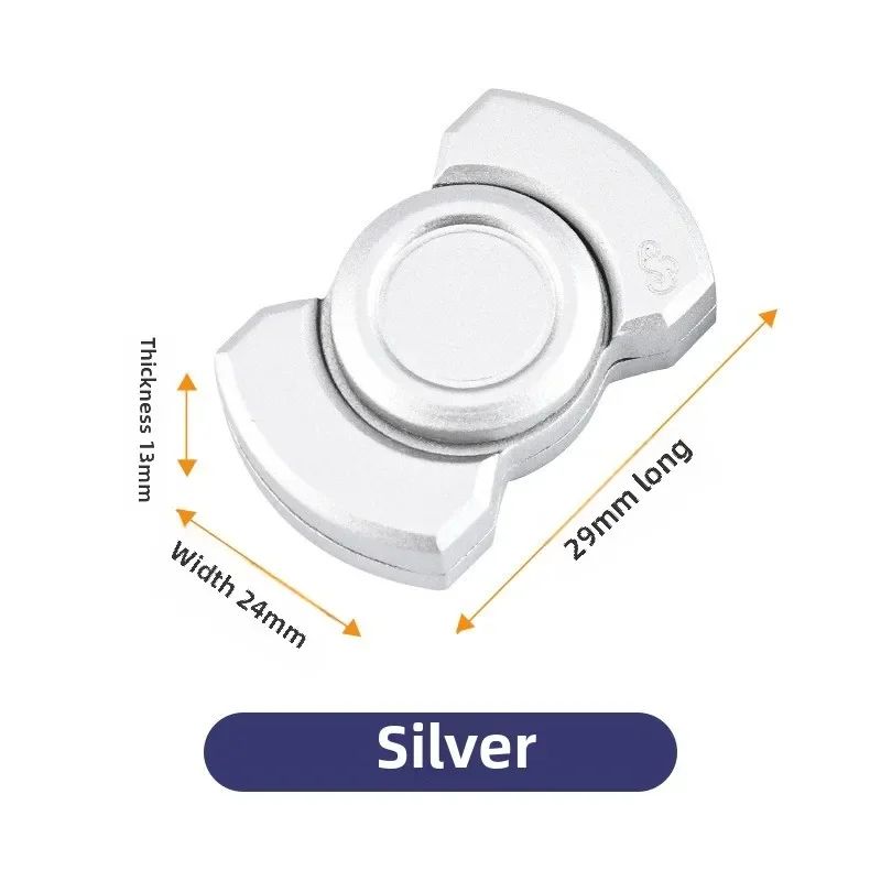 3-in-1 Stainless Steel Fidget Spinner Slider Clicker - Premium Stress Relief EDC Toy