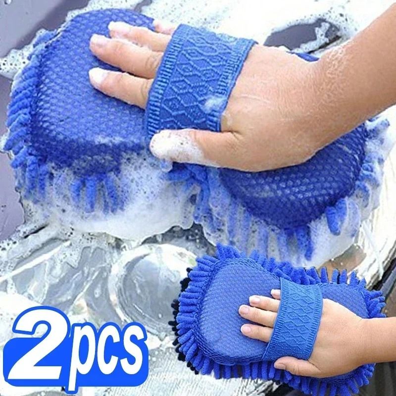 Microfiber Chenille Car Wash Sponge Pads for Gentle Auto Cleaning