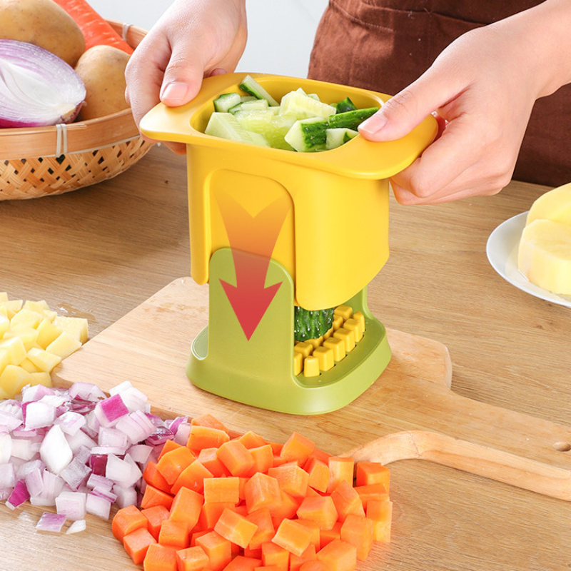Multifunctional Vegetable Chopper French Fries Cutter, Onion Dicer, Potato Slicer, and Cucumber Slicer for Effortless