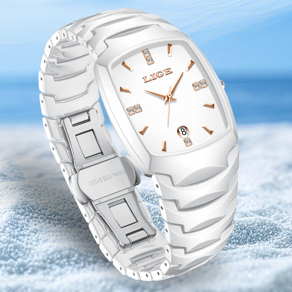 Elegant Stainless Steel Casual Quartz Watches for Women, Fashion Luxury Woman Watch, Calendar Ladies Romantic Gift