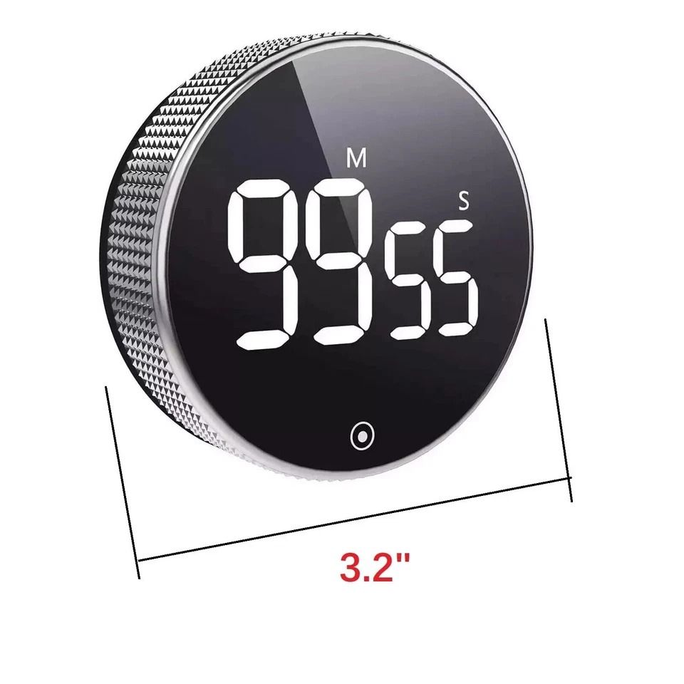 Large LCD Digital Kitchen Timer Loud Alarm, Magnetic Back, Countdown & Up Function