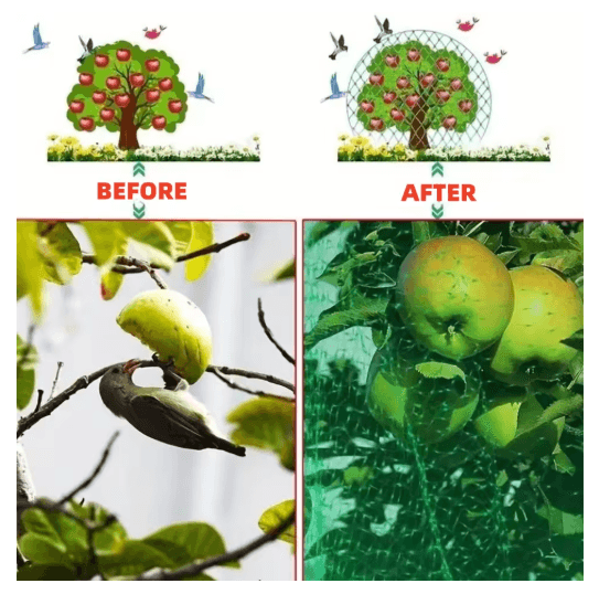 Garden Bird-Proof Nylon Net – 20mm Mesh Plant & Fruit Protection (1pc, Optional Lengths)