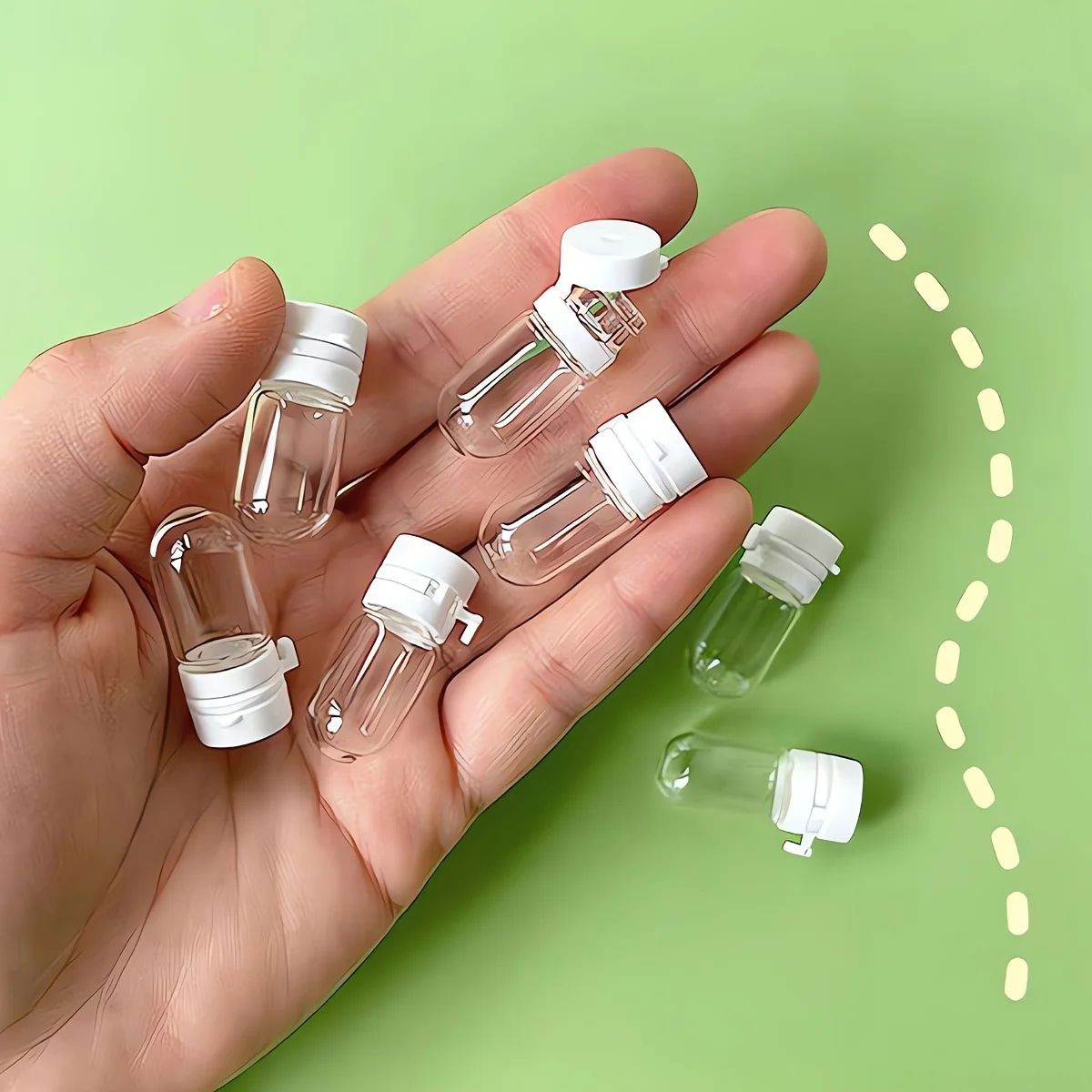 10Pcs Clear Leak-Proof Travel Bottles – Flip-Top Makeup Remover & Lotion Dispensers