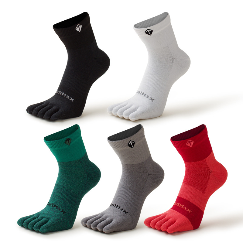 High Elasticity Men's & Women's Split Toe Socks, Soft Breathable Cotton, Sweat Wicking for Fitness, Running & Outdoor