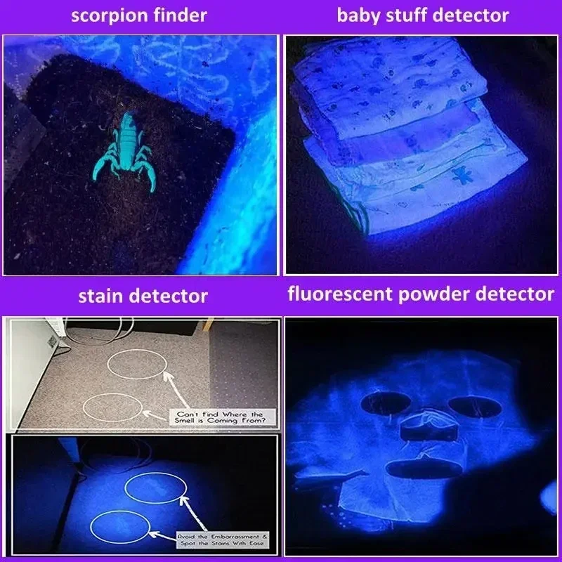UV Flashlight LED Mini Handheld Ultraviolet Torch for Pet Stains & Anti counterfeiting Detection