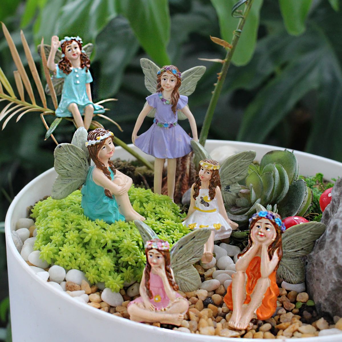 Enchanted Mini Fairy Garden Stakes Set (6 PCS)