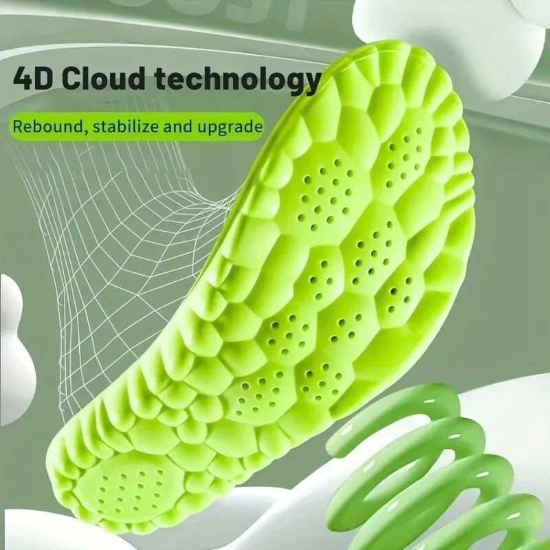 Shock Absorption Breathable Deodorizing Insoles with Arch Support