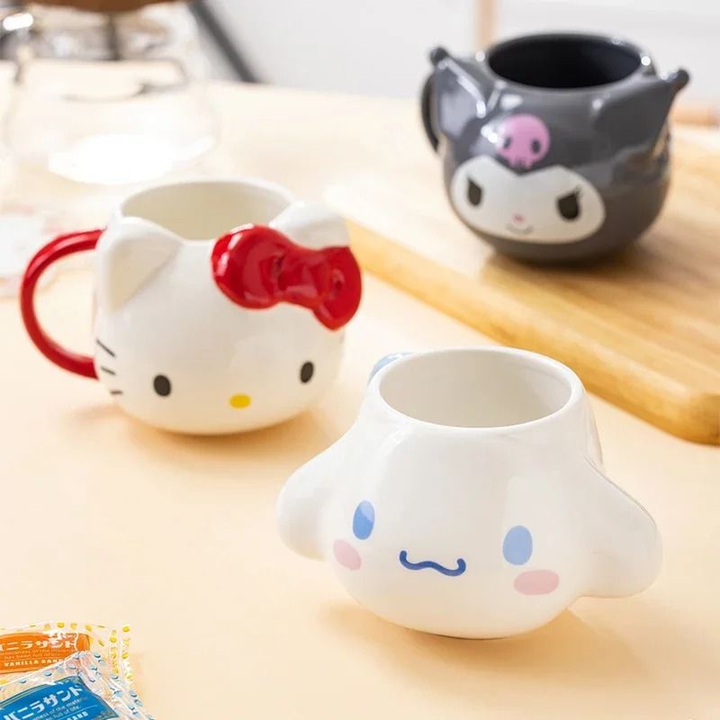 Professional 15 oz Sanrio 3D Relief Ceramic Mug Series