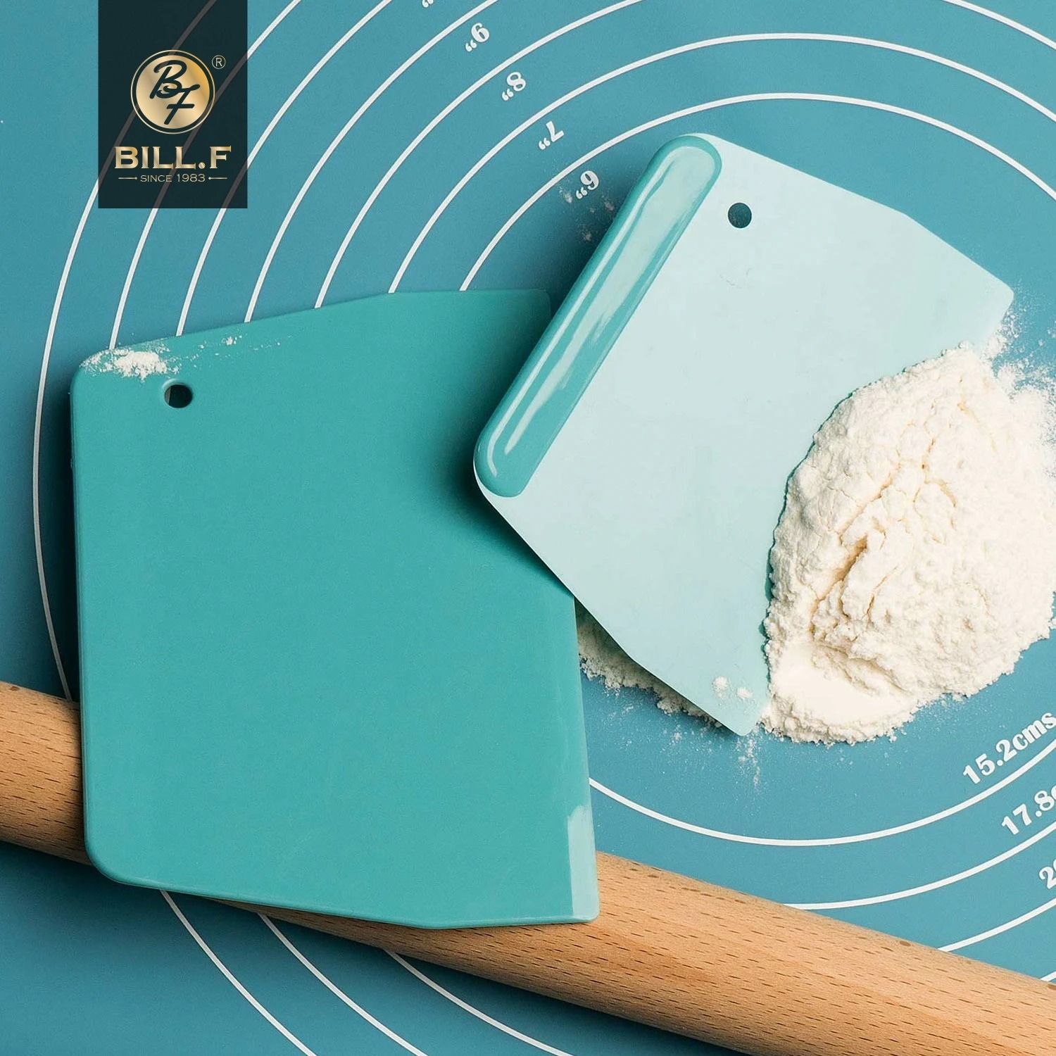 2-Piece Plastic Cake Cream Spatula and Dough Scraper Set Durable Baking Tools for Kitchen