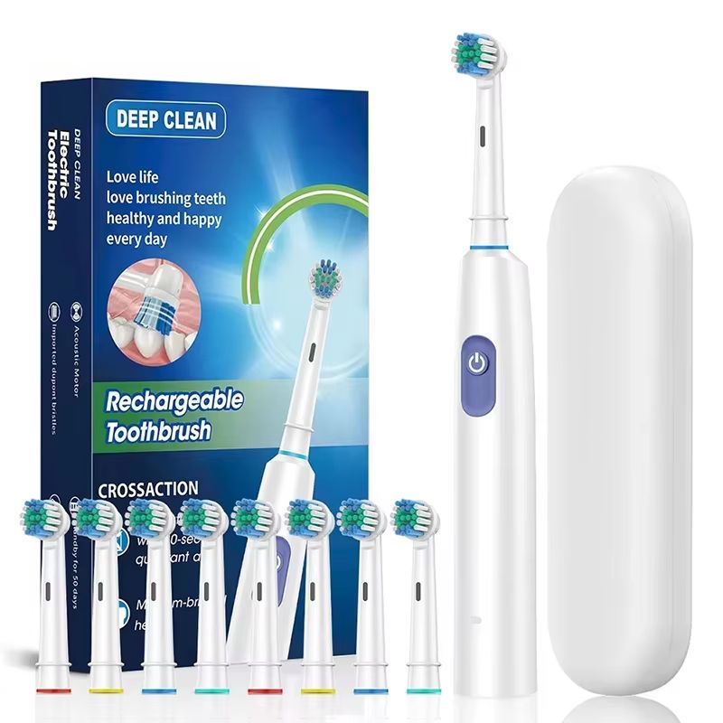 SmartSpin Pro Rechargeable Electric Toothbrush with Rotary Cleaning Power