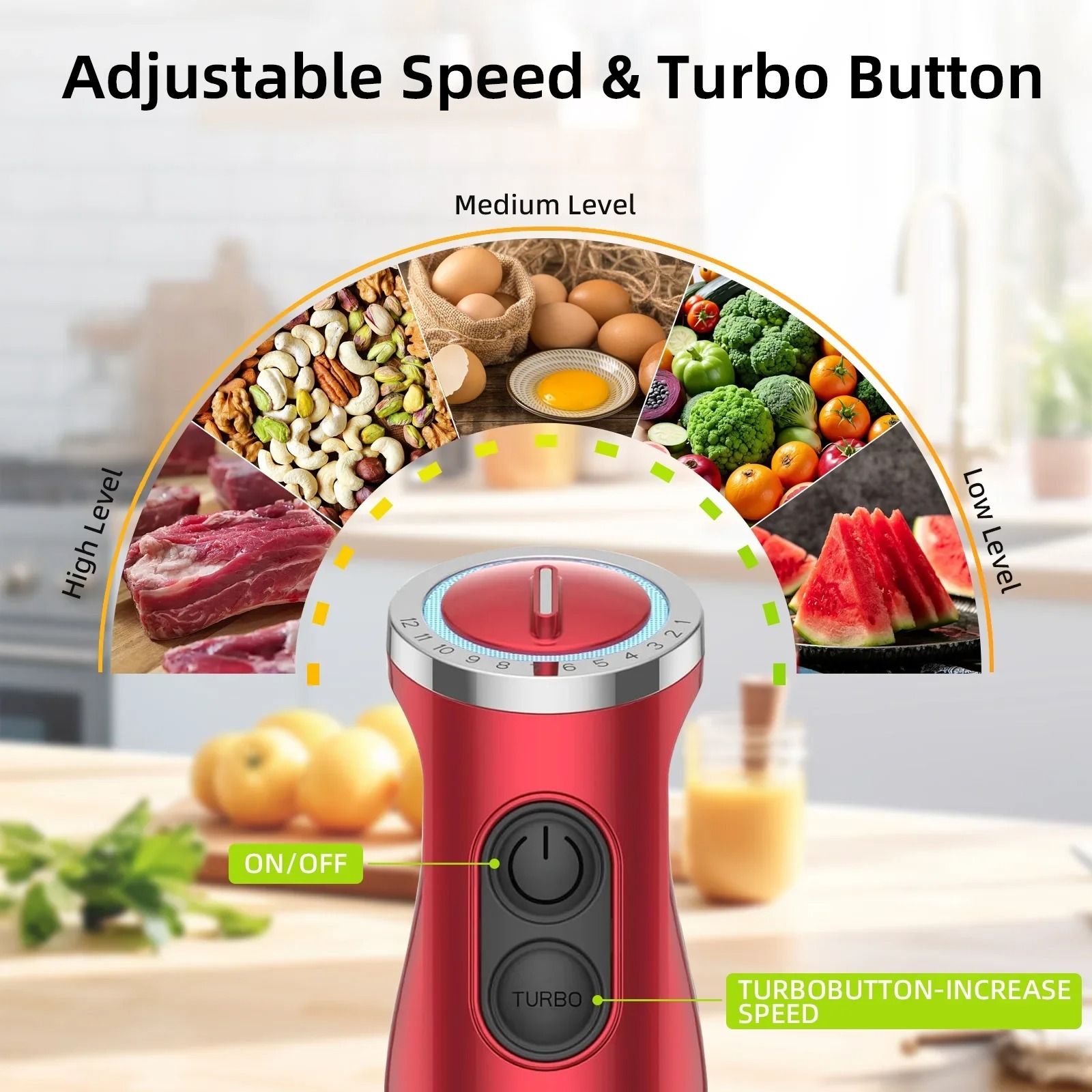 Handheld 5 in 1 Multi Purpose Kitchen Blender 1000 Watt