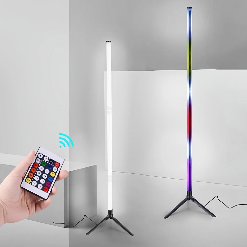 RGB Corner Floor Lamp Color Changing Dimmable Ambient Light for Bedroom