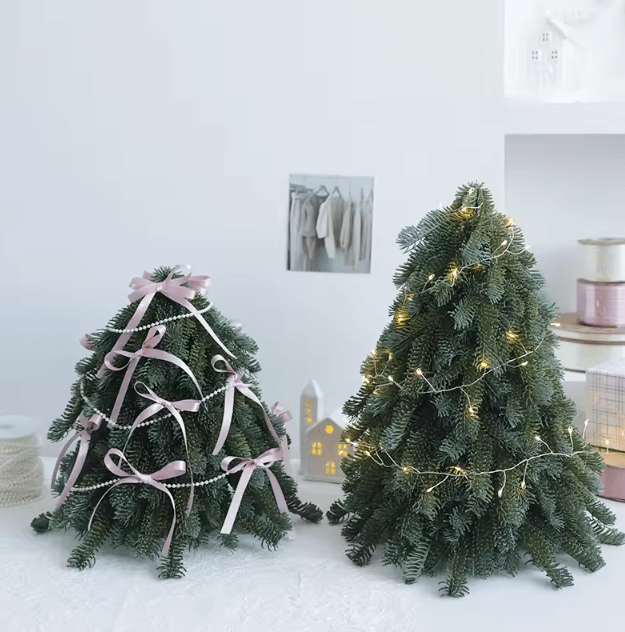 Simulated Noble Pine Christmas Tree – Realistic Tabletop Festive Decor