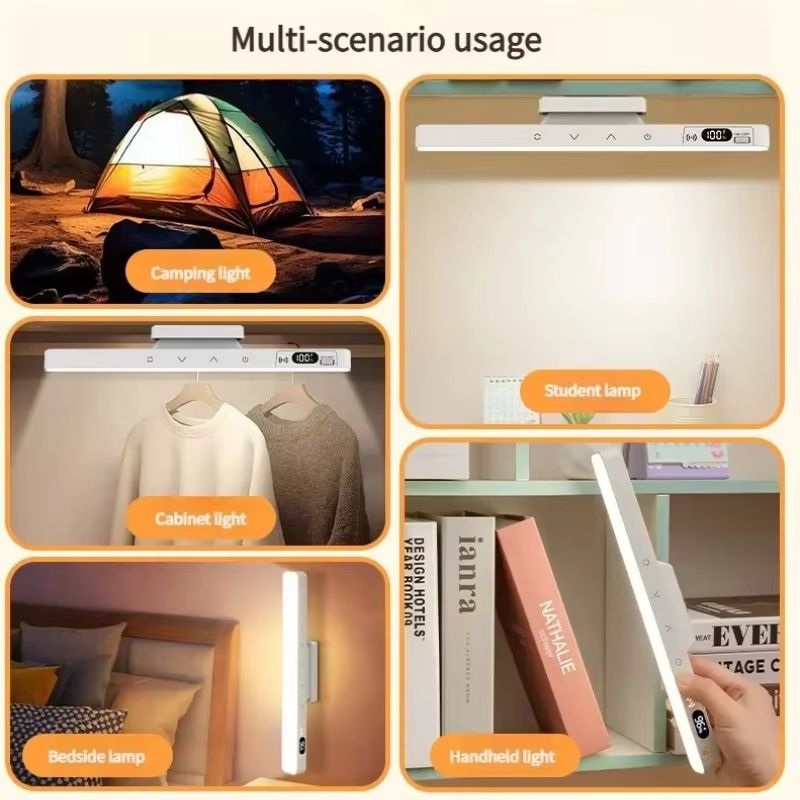 LED Touch Control Study Night Light with Battery Display