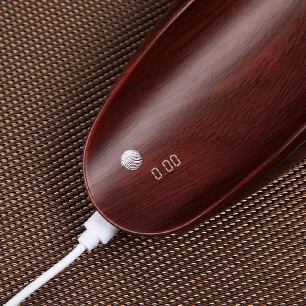 Artisanal Wood-Texture Digital Coffee & Tea Scale