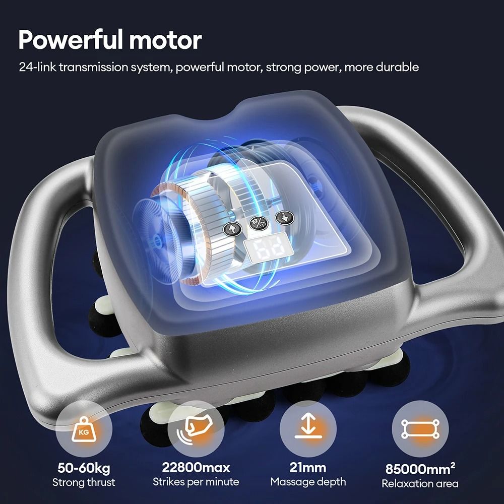 High Intensity Percussion Massager with 24 Attachments and Adjustable Speed