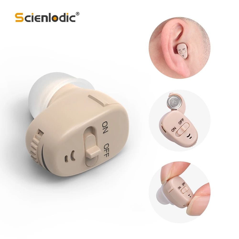 Digital ITE Mini Invisible Hearing Aid - Discreet Sound Amplifier for Severe Loss