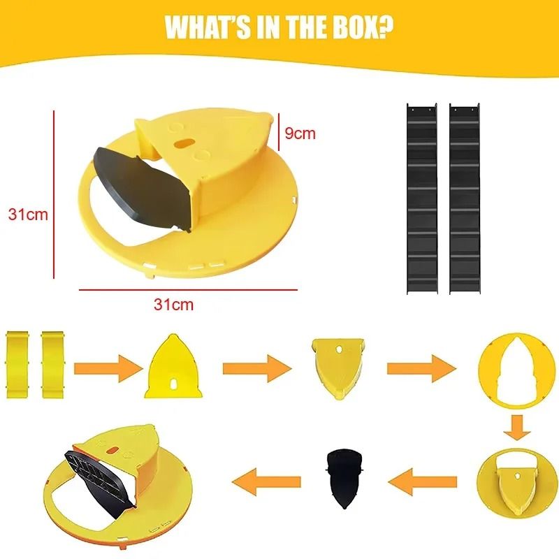 Automatic Smart Bucket Mouse Trap with Flipping Lid and Reset Function