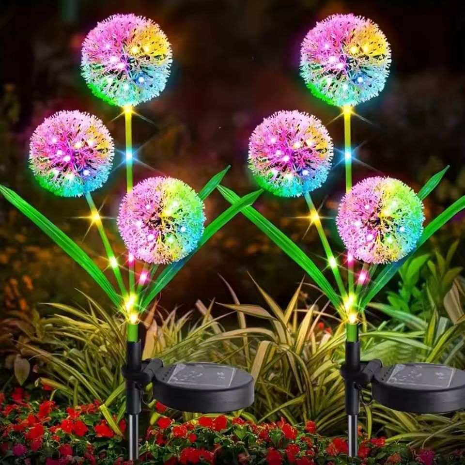GardenGlow Dandelion Solar LED Lights - Waterproof Outdoor Solar Garden Lights