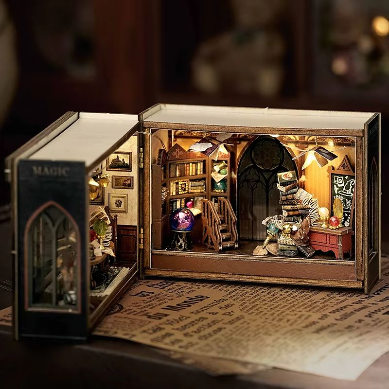 CozyDream DIY Miniature Dollhouse Kit with Furniture & Lights – 3D Wooden Puzzle Home