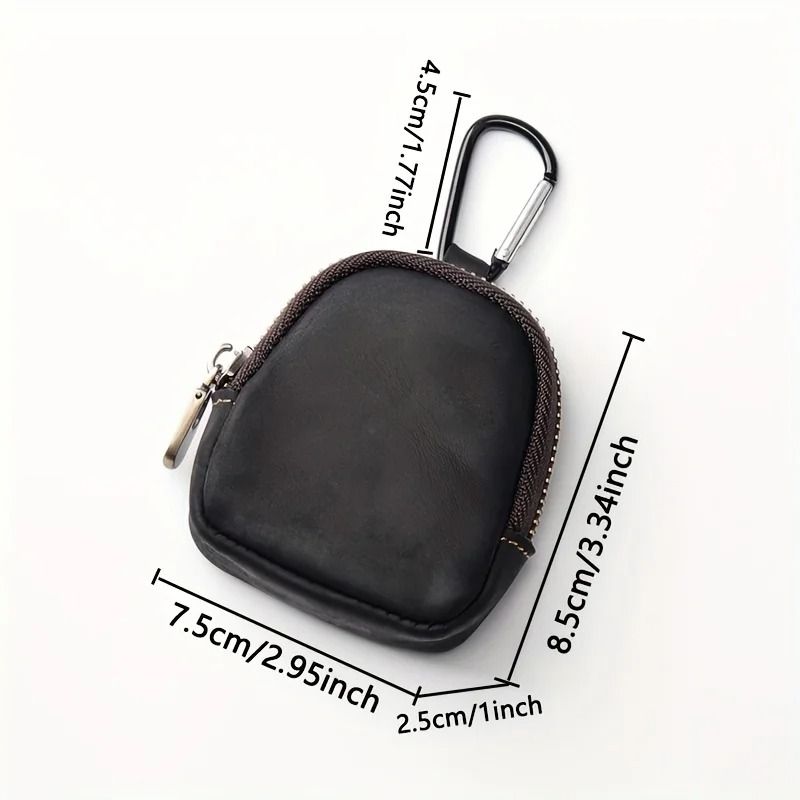 Retro Genuine Full-Grain Cow Leather Coin Purse