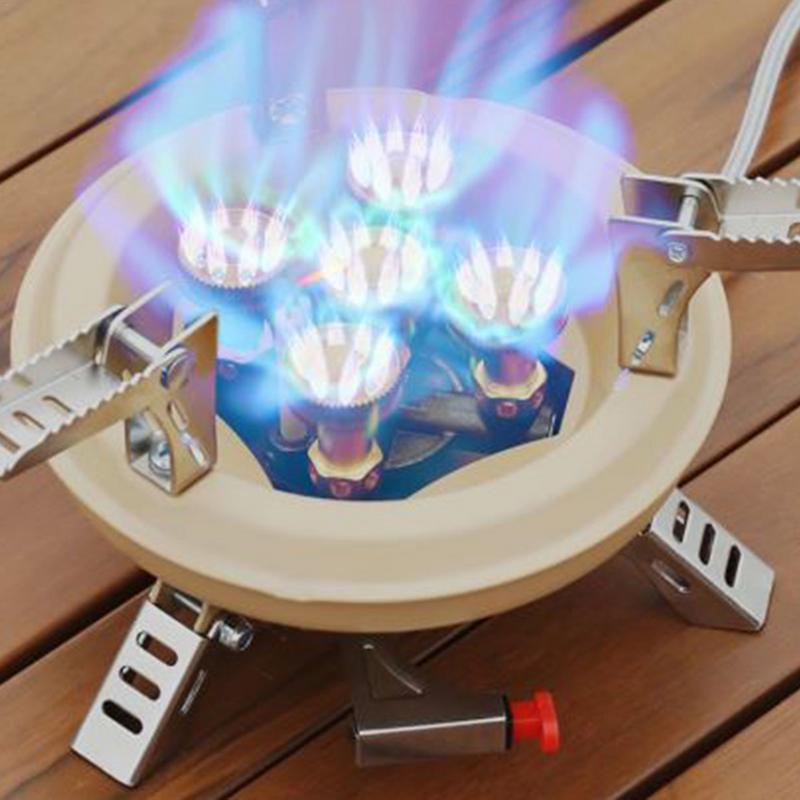 Portable Camping Gas Stove High Power Outdoor Backpacking Stove with Instant Ignition