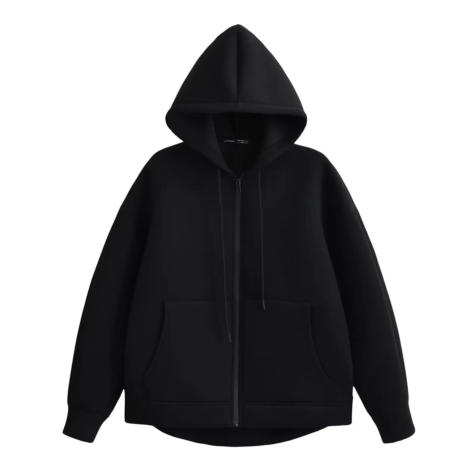 Womens Gray Hooded System | Premium 2025 Autumn Zipper Jacket & Loose Casual Outerwear Infrastructure