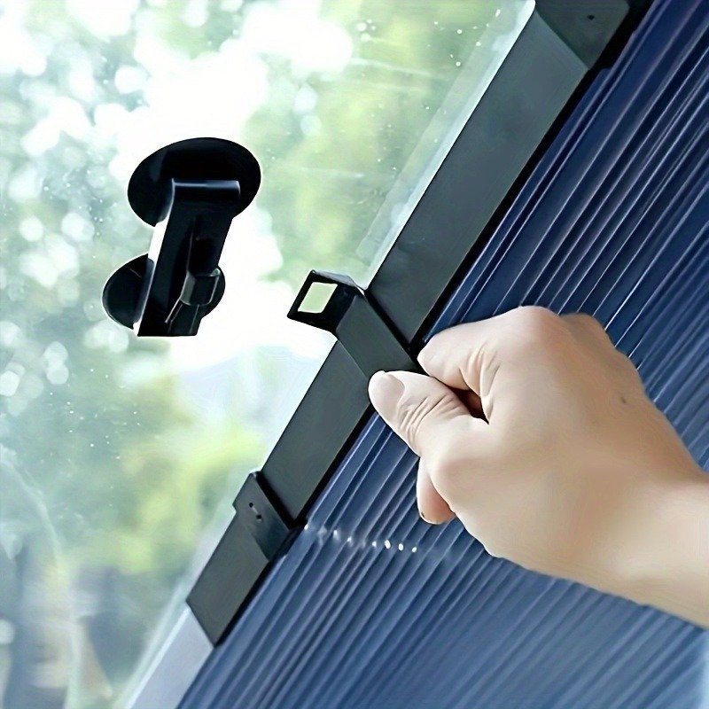 Automatic Retractable Car Sunshade Easy Install UV Protection Heat Insulation Adhesive Curtain